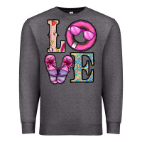 Charcoal Heather love summer Premium Sweatshirt - CowhideDigitalArt