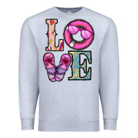 Heather Grey love summer Premium Sweatshirt - CowhideDigitalArt