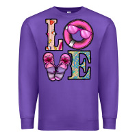 Purple love summer Premium Sweatshirt - CowhideDigitalArt