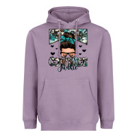 Lavender cowhide junkie messy bun Heavyweight Hoodie - Zillion Design Studio