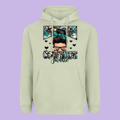 Cowhide Junkie Messy Bun Heavyweight Hoodie Designed By Zillion Design Studio