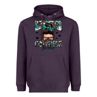 Plum cowhide junkie messy bun Heavyweight Hoodie - Zillion Design Studio