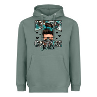 Sage cowhide junkie messy bun Heavyweight Hoodie - Zillion Design Studio