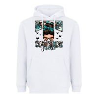 White cowhide junkie messy bun Heavyweight Hoodie - Zillion Design Studio
