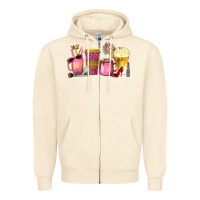 Sandshell boss lady coffee cups with money Zipper Hoodie - texasbilliewilder