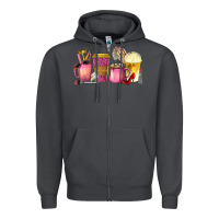Smoke boss lady coffee cups with money Zipper Hoodie - texasbilliewilder