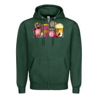 Sports Green boss lady coffee cups with money Zipper Hoodie - texasbilliewilder