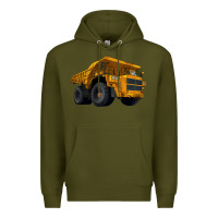 Army Green Dump Truck Premium Hoodie - LillyAllenDesigns
