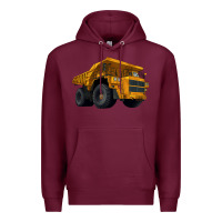 Burgundy Dump Truck Premium Hoodie - LillyAllenDesigns