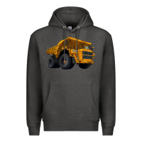 Charcoal Heather Dump Truck Premium Hoodie - LillyAllenDesigns