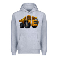 Heather Grey Dump Truck Premium Hoodie - LillyAllenDesigns