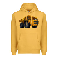 Mustard Dump Truck Premium Hoodie - LillyAllenDesigns