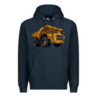 Navy Dump Truck Premium Hoodie - LillyAllenDesigns