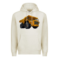 Oatmeal Heather Dump Truck Premium Hoodie - LillyAllenDesigns