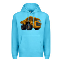 Ocean Blue Dump Truck Premium Hoodie - LillyAllenDesigns