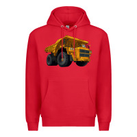 Red Dump Truck Premium Hoodie - LillyAllenDesigns