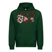 Forest Green valentine's day stethoscope Urban Hoodie - MaliasSmallBusiness