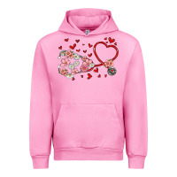 Fuchsia Pink valentine's day stethoscope Urban Hoodie - MaliasSmallBusiness