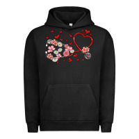 Pigment Black valentine's day stethoscope Urban Hoodie - MaliasSmallBusiness