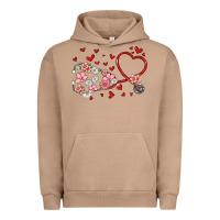 Pigment Burro valentine's day stethoscope Urban Hoodie - MaliasSmallBusiness