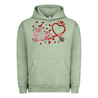 Pigment Oil Green valentine's day stethoscope Urban Hoodie - MaliasSmallBusiness