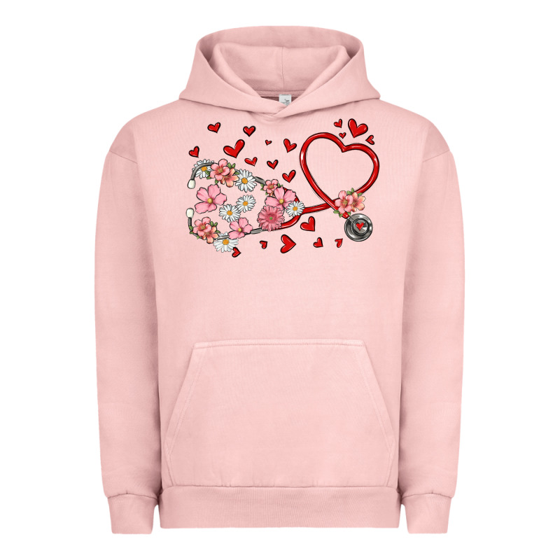 Valentine's Day Stethoscope Urban Hoodie by MaliasSmallBusiness | Teevron
