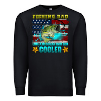 Black fishing dad like a regular dad but cooler Premium Sweatshirt - HRA Design Shop