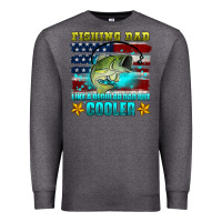Charcoal Heather fishing dad like a regular dad but cooler Premium Sweatshirt - HRA Design Shop