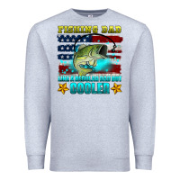 Heather Grey fishing dad like a regular dad but cooler Premium Sweatshirt - HRA Design Shop