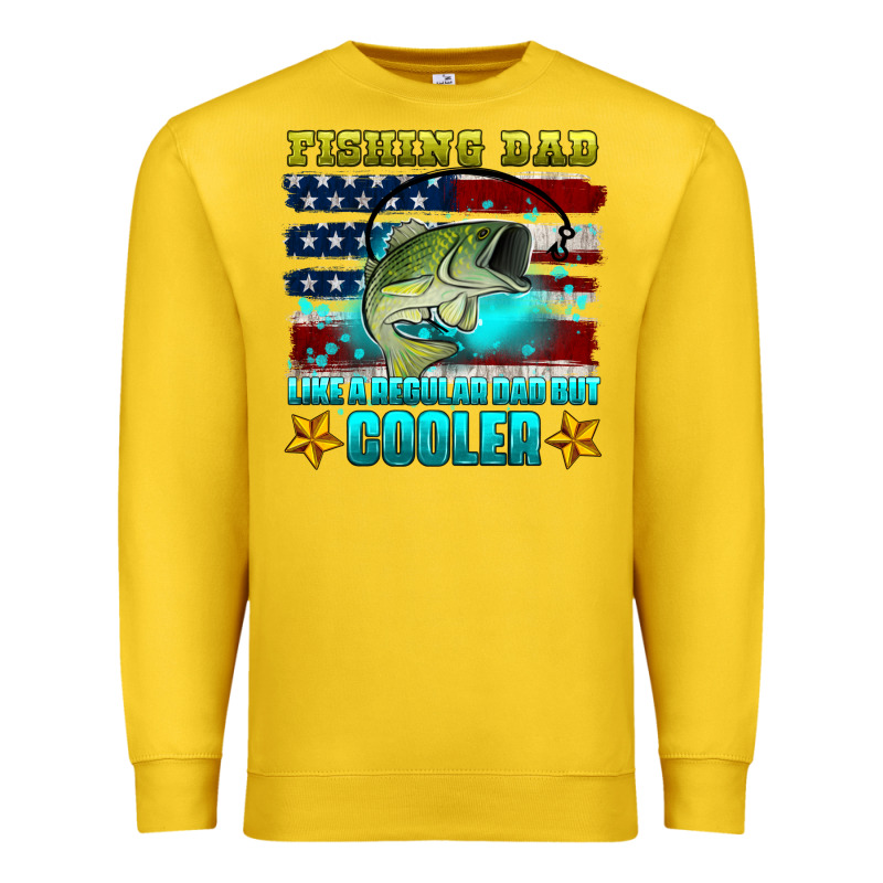 Fishing Dad Like A Regular Dad But Cooler Premium Sweatshirt by HRA Design Shop | Teevron