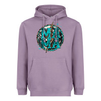 Lavender cowhide mama lighting bolt Heavyweight Hoodie - Zillion Design Studio