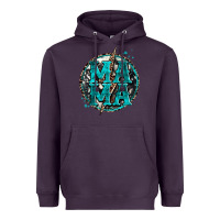 Plum cowhide mama lighting bolt Heavyweight Hoodie - Zillion Design Studio