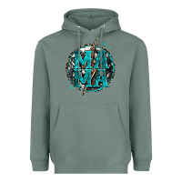 Sage cowhide mama lighting bolt Heavyweight Hoodie - Zillion Design Studio