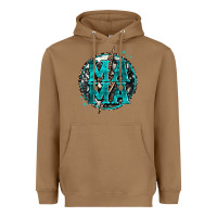 Toasted Coconut cowhide mama lighting bolt Heavyweight Hoodie - Zillion Design Studio
