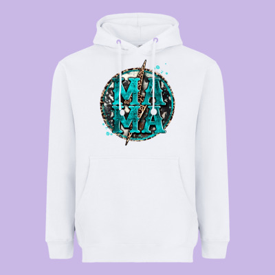 Cowhide Mama Lighting Bolt Heavyweight Hoodie Designed By Zillion Design Studio