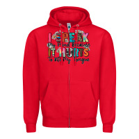 Red i speak my mind because it hurts to bite my tongue Zipper Hoodie - Zillion Design Studio