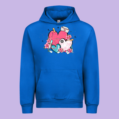 Nurse Hearts Urban Hoodie Designed By Maliassmallbusiness