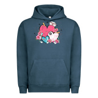 Pigment Midnight Navy nurse hearts Urban Hoodie - MaliasSmallBusiness