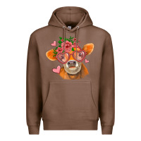 Chestnut valentines day orange cow Premium Hoodie - Jasminsmagicworld