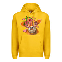 Lemon valentines day orange cow Premium Hoodie - Jasminsmagicworld