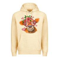 Pina Colada valentines day orange cow Premium Hoodie - Jasminsmagicworld