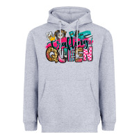 Heather Grey crafting queen Heavyweight Hoodie - Zillion Design Studio