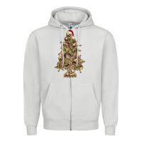 Dove Grey Skeleton Christmas Tree Zipper Hoodie - RanaPortraitStore
