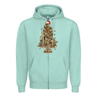 Seafoam Skeleton Christmas Tree Zipper Hoodie - RanaPortraitStore