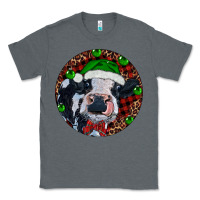Charcoal Heather Baby Cow Christmas Classic Tee - RanaPortraitStore