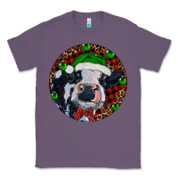 Lavender Baby Cow Christmas Classic Tee - RanaPortraitStore