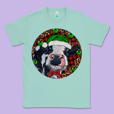 Baby Cow Christmas Classic Tee Designed By Ranaportraitstore