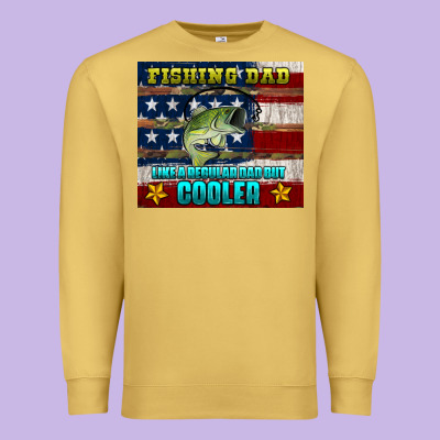 Fishing Dad Like A Regular But Cooler Premium Sweatshirt Designed By Hra Design Shop