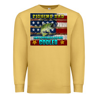 Antique Gold fishing dad like a regular but cooler Premium Sweatshirt - HRA Design Shop