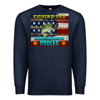 Navy fishing dad like a regular but cooler Premium Sweatshirt - HRA Design Shop